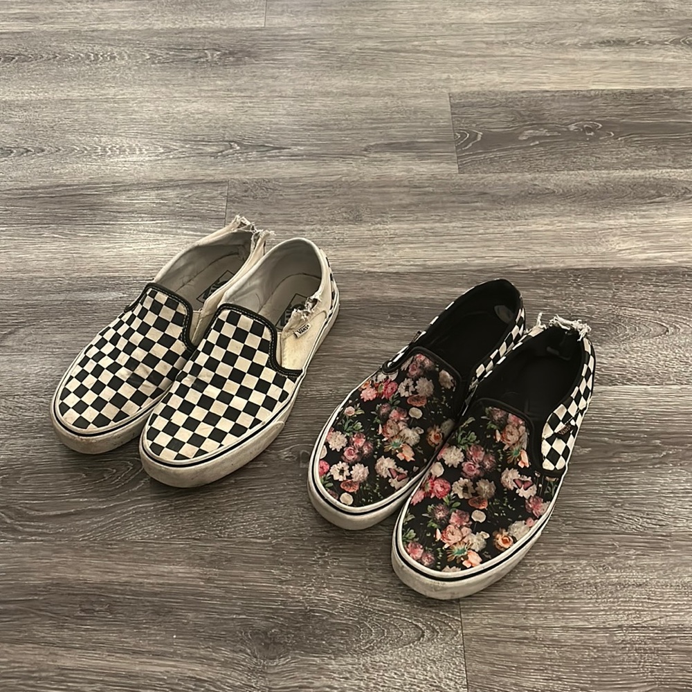 Vans Slide On Shoes, Two Pairs (*read description!)